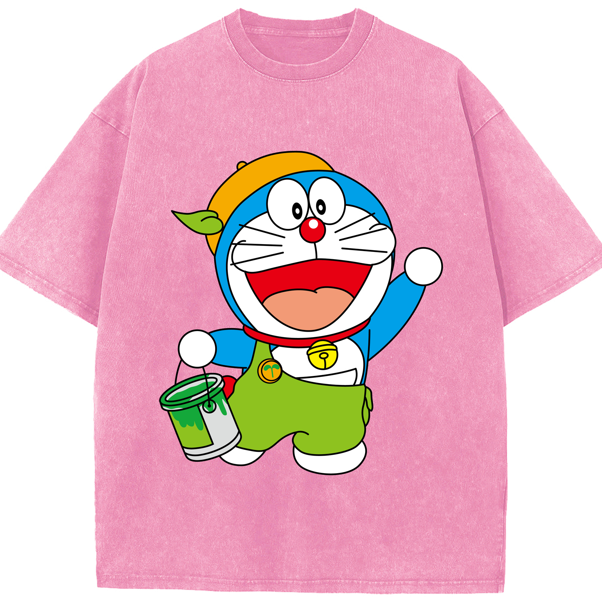（画像用） ドラえもん Doraemon 綿100% ヴィンテージ風 半袖Tシャツ（フロントプリント）